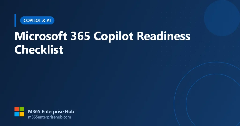 Microsoft 365 Copilot readiness checklist graphic